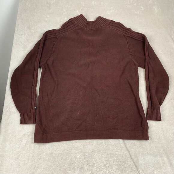 Columbia Men's Sweater XXL Brown 1/4 Zip Knit Pullover 100% Cotton - Picture 12 of 12